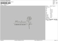 Manrosetext Embroidery File 6 sizes