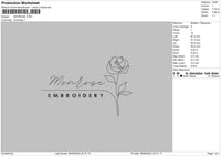Manrosetext Embroidery File 6 sizes