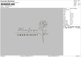 Manrosetext Embroidery File 6 sizes