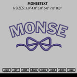 Monsetext Embroidery File 6 sizes