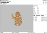 Monster 003 Embroidery File 6 sizes