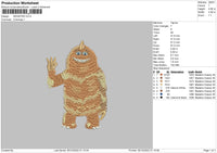 Monster 003 Embroidery File 6 sizes