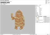 Monster 003 Embroidery File 6 sizes