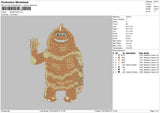 Monster 003 Embroidery File 6 sizes