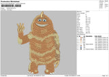 Monster 003 Embroidery File 6 sizes