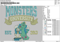 Monsters 0704 Embroidery File 6 sizes