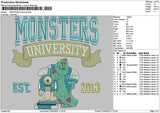 Monsters 0704 Embroidery File 6 sizes