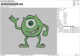 Monster Mike Embroidery File 5 sizes