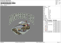 Monterey Bay Embroidery File 4 size