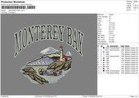 Monterey Bay Embroidery File 4 size