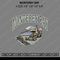 Monterey Bay Embroidery File 4 size