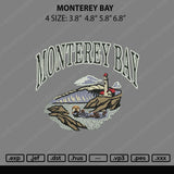 Monterey Bay Embroidery File 4 size