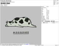 Moody Embroidery File 4 size
