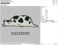 Moody Embroidery File 4 size