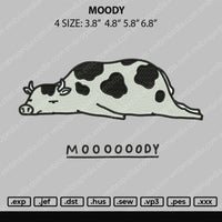 Moody Embroidery File 4 size
