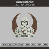 Moon Knight Embroidery File 4 size