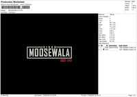 Moosewala 2022 Embroidery File 4 size