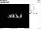 Moosewala 2022 Embroidery File 4 size