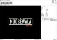 Moosewala Embroidery File 4 size