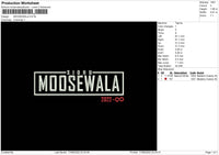 Moosewala 2022 Embroidery File 4 size
