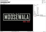 Moosewala Embroidery File 4 size