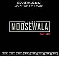 Moosewala 2022 Embroidery File 4 size