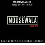 Moosewala 2022 Embroidery File 4 size
