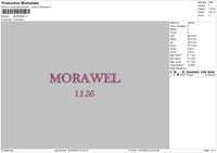 Morawel Embroidery File 6 sizes