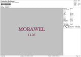 Morawel Embroidery File 6 sizes