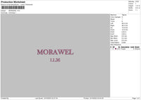 Morawel Embroidery File 6 sizes