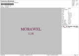Morawel Embroidery File 6 sizes