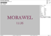 Morawel Embroidery File 6 sizes