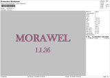 Morawel Embroidery File 6 sizes