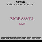 Morawel Embroidery File 6 sizes