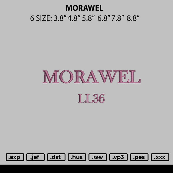 Morawel Embroidery File 6 sizes