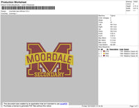Moordale Less Stitches Embroidery File 4 size