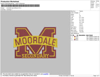 Moordale Less Stitches Embroidery File 4 size