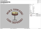 Coffee1105 Embroidery File 6 sizes