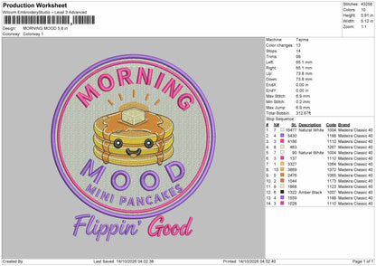 Morningtext Circle Embroidery Machine Design File 6 sizes