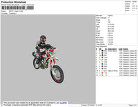 Moto Croser Embroidery File 4 size