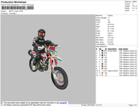 Moto Croser Embroidery File 4 size