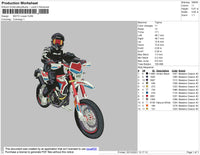 Moto Croser Embroidery File 4 size