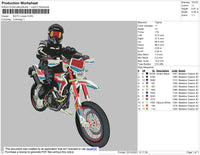 Moto Croser Embroidery File 4 size