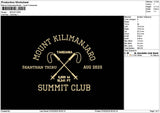 Mounttext Embroidery File 6 sizes