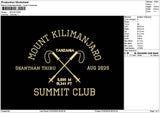 Mounttext Embroidery File 6 sizes