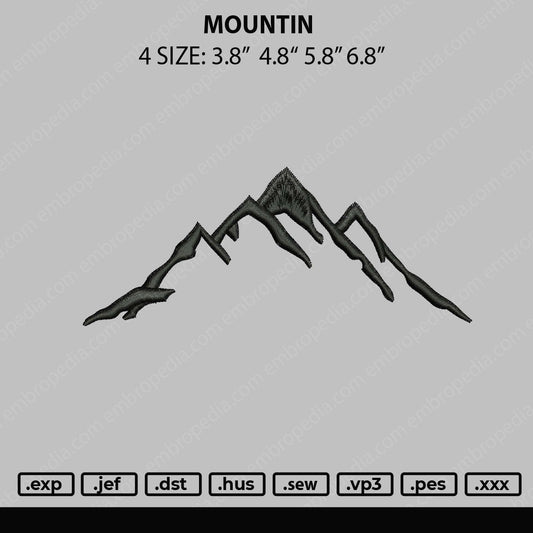 Mountain Embroidery File 4 sizes
