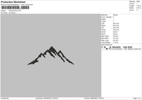 Mountain Embroidery File 4 sizes