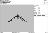 Mountain Embroidery File 4 sizes