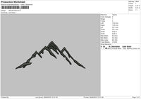 Mountain Embroidery File 4 sizes