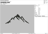Mountain Embroidery File 4 sizes